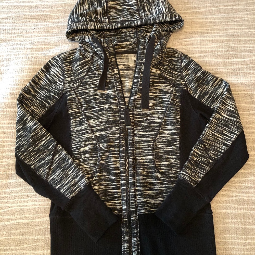 Zella Space Dye Black, White, Gray Scuba Hoodie